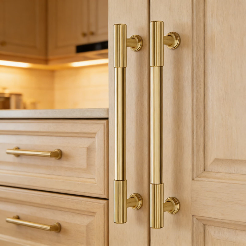Paquet de 20 poignées d'armoire en or brossé, poignées de tiroir de cuisine et de salle de bain en alliage de zinc massif, quincaillerie d'armoire centrale à trou de 5 pouces pour la modernisation des meubles