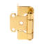 Charnière de porte d'armoire (ensemble de 2) à fermeture automatique semi-dissimulée 1/2 po à recouvrement automatique - laiton poli-9114215-125475161