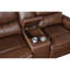 Fauteuil inclinable électrique contemporain brun selle, accoudoirs carrés, dossier rembourré, pour la vie principale. Coussins confortables, fonctionnels et rangement central. 40,73 pouces de haut, 72,2-1720185393-1720185390