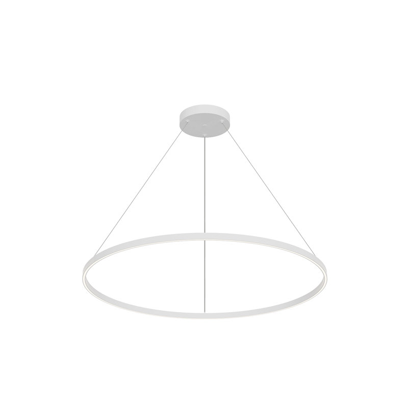 Luminaire suspendu 1 lumière Cerchio, Blanc, H 1,5 po x l 47,25 po x P 47,25 po