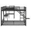 Lit superposé en L avec lit mezzanine, glissade et ports USB-1217915829