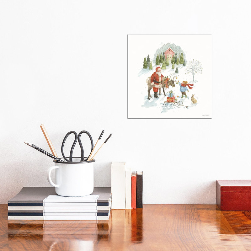 «Santa's Tree Farm III», reproduction d'art sur toile encadrée, Toile tendue, Ne s’applique pas, H 12 po x l 12 po