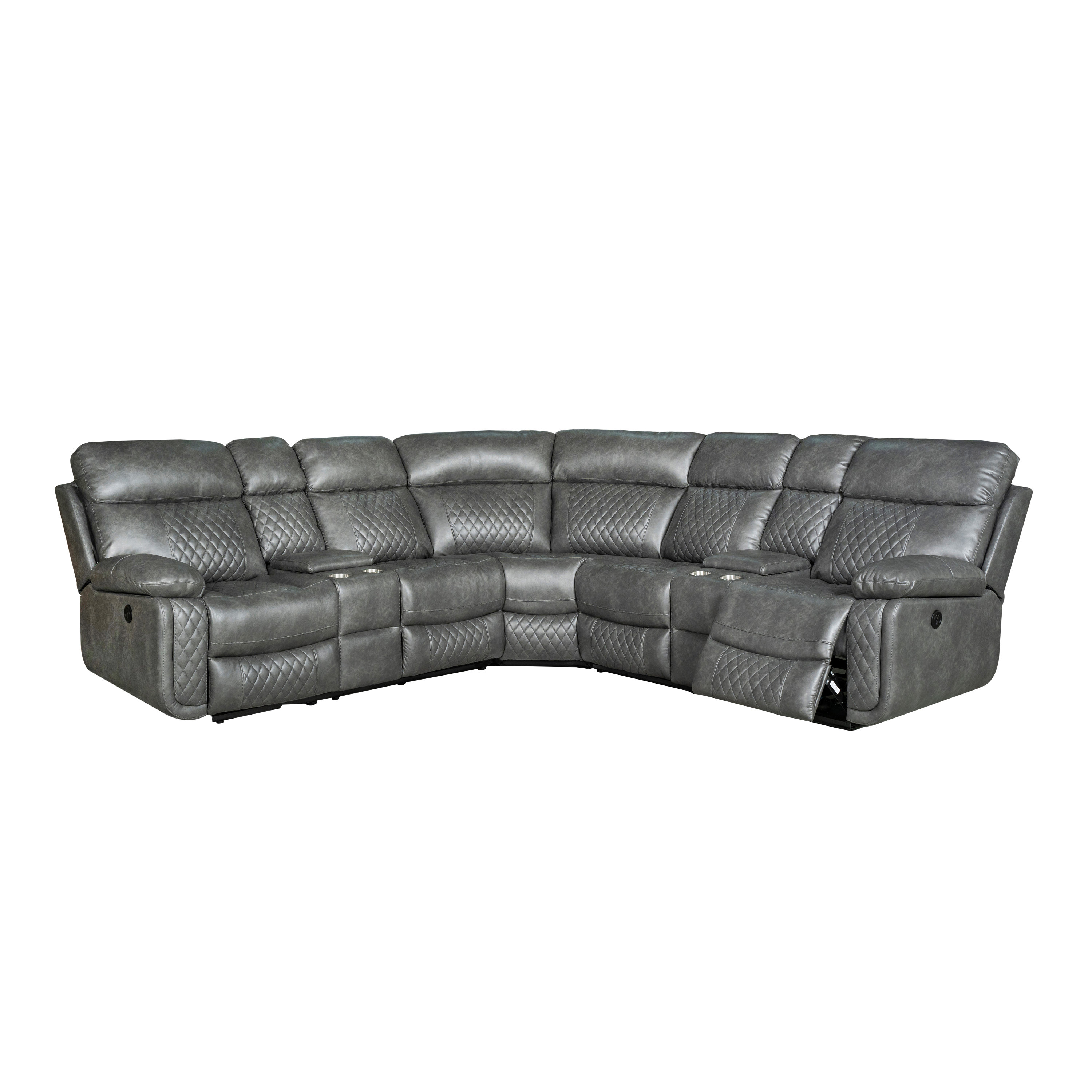 Red Barrel Studio® Faux Leather Power Reclining Sectional & Reviews ...