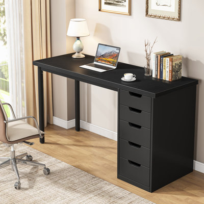 Nagore 47'' Computer Desk With 5 Drawers