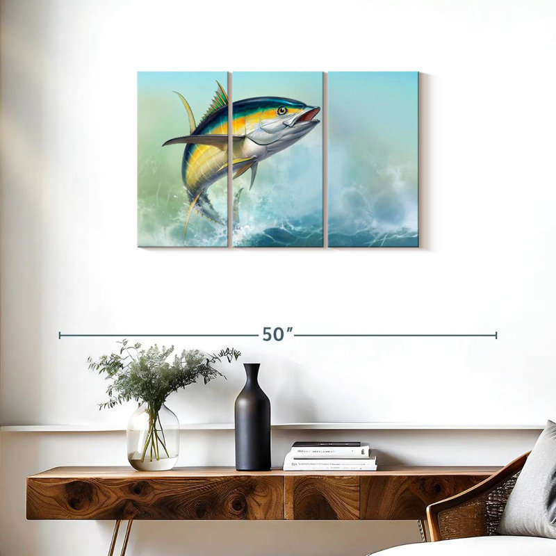 Brampt Tuna And Waves, 20" H x 33" W