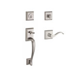 Napa Handleset with Single Cylinder Deadbolt and Door Lever and Rosette