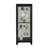 Flagg Lighted Gallery Style 5 Shelf Curio Cabinet in Onyx Black