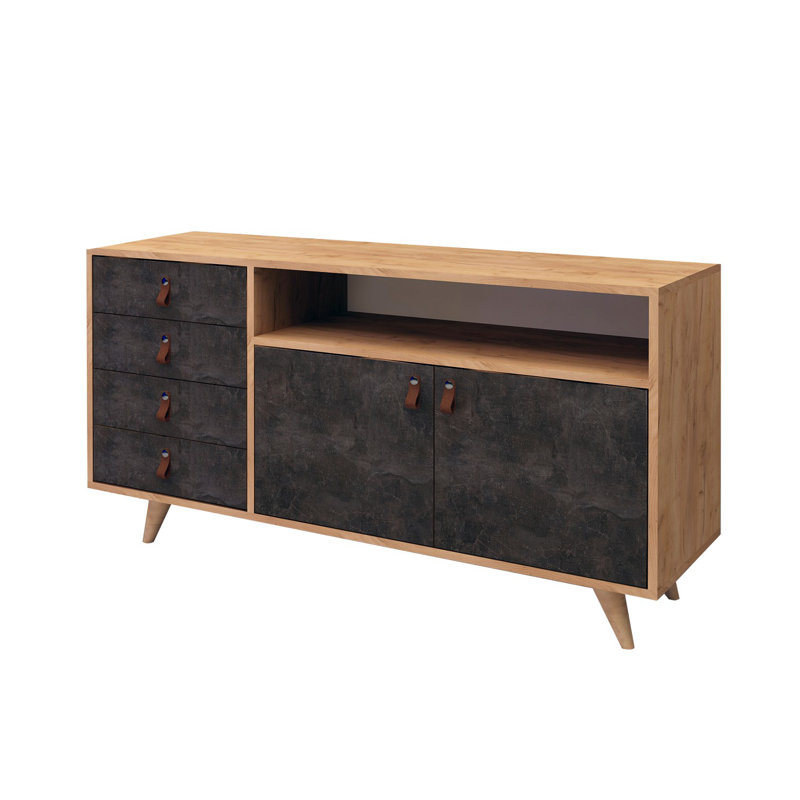 Buffet 4 tiroirs 55,1 po de largeur