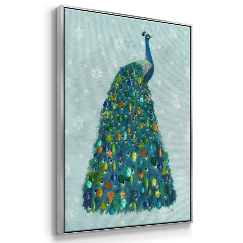 Arbre de Noël Christmas Peacock, Gris, H 41 po x l 27 po x P 1,5 po