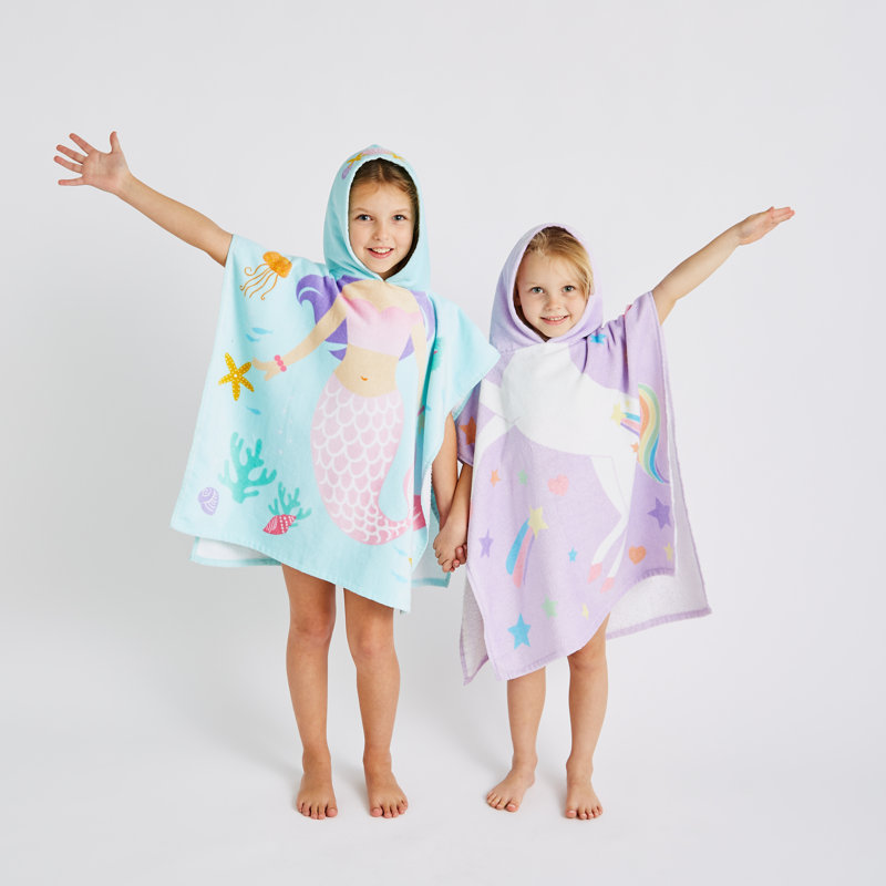 Unicorn Hooded Towel Poncho