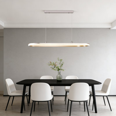 Luminaire suspendu linéaire, lampe suspendue minimaliste moderne pour salle à manger et bureau