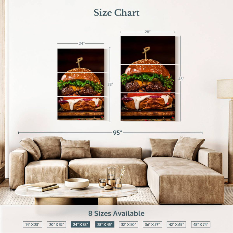 Yarlin Delicious Burger, 38" H x 24" W
