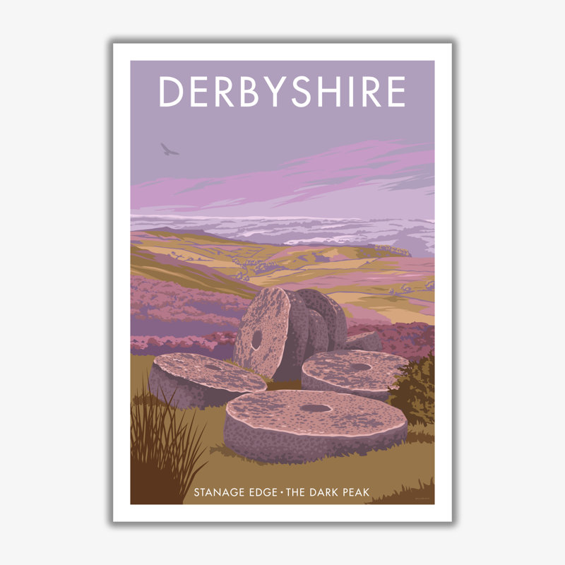 Stanage Edge Derbyshire - Print, 50cm H x 40cm W x 3cm D, No Framed