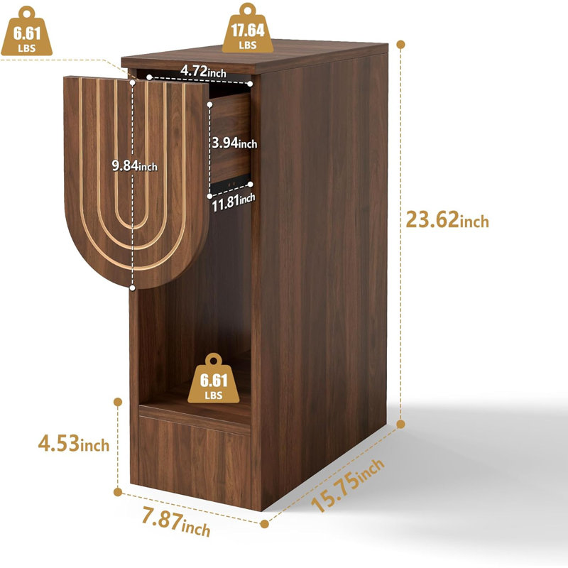 Narrow Bedside Table