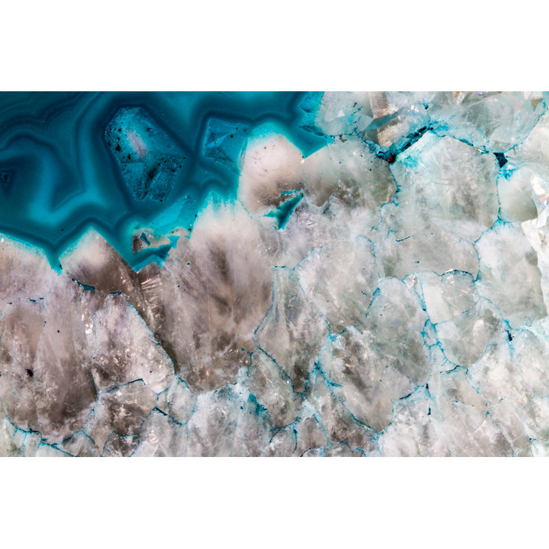 Agate Stone Dyed Geode Background by Afreydin - Wrapped Canvas Print, 51cm H x 76cm W