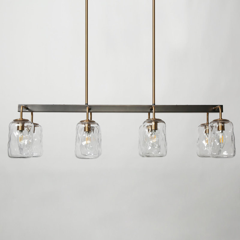 Grand lustre linéaire moderne à 8 lumières Bergeson