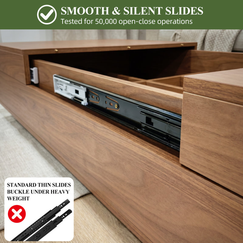 47,2 po Table basse à rangement dissimulé