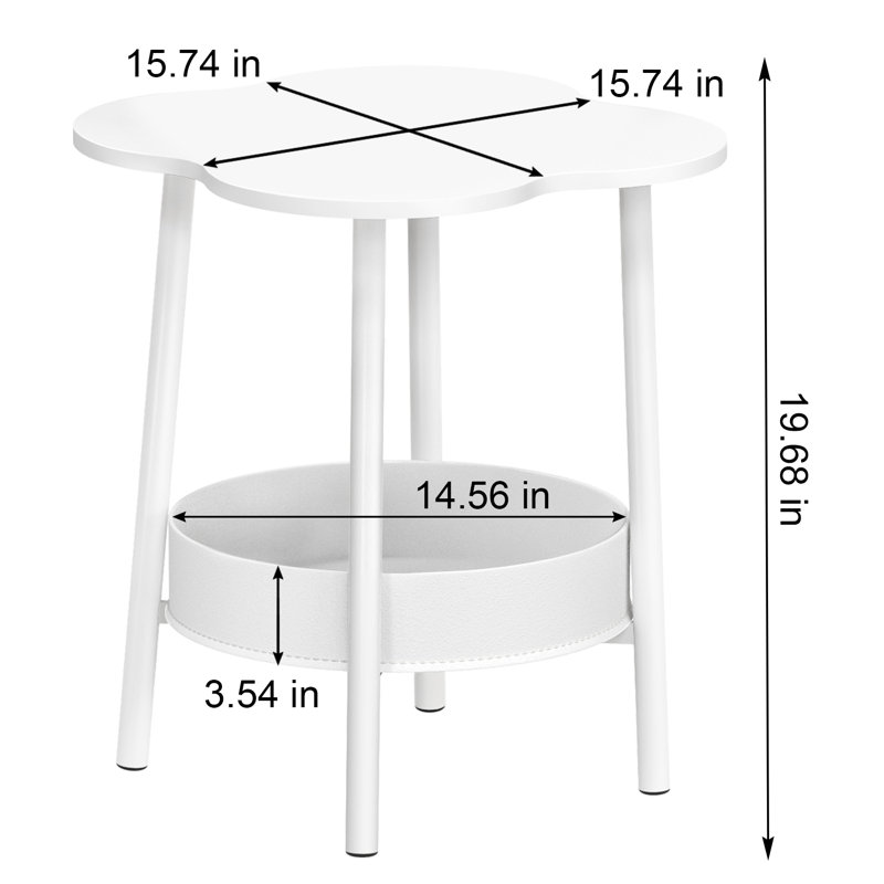 Small Coffee Table,Flower Shaped Desktop Tea Table,Minimalist Display Coffee Table with 2-Tier