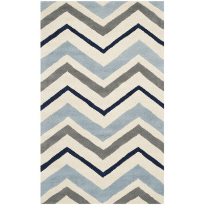 Teresita Hand Tufted Wool Chevron Rug
