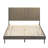 Valdemar Brown Fabric & Weathered Gray Finish Queen Bed