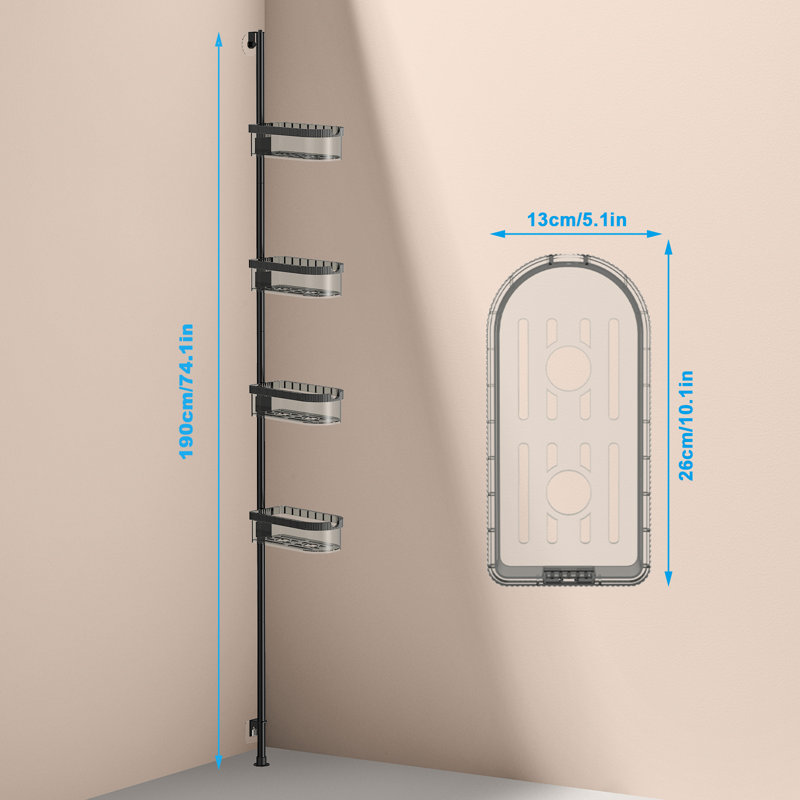 Étagère de rangement de salle de bain 4 niveaux