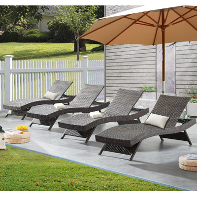 Latitude Run® Long Reclining Single Chaise Set Of Wayfair