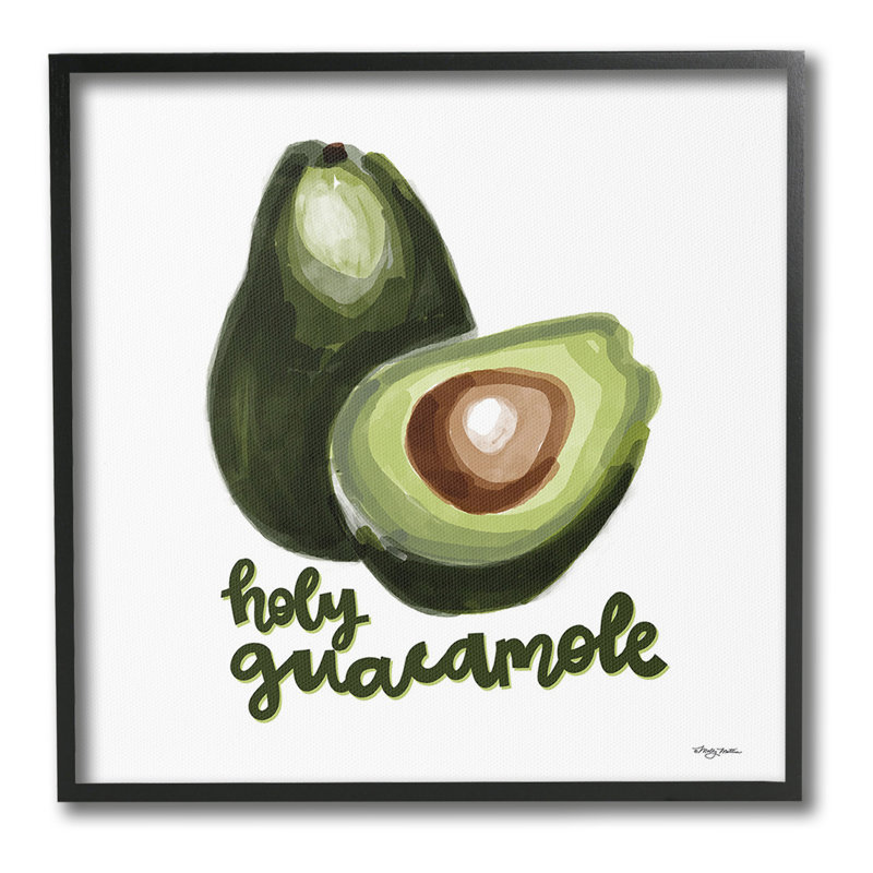 «Saint Guacamole Avocat», estampe numérique par Molly Mattin, Giclée encadrée noir minuit, H 17 po x l 17 po