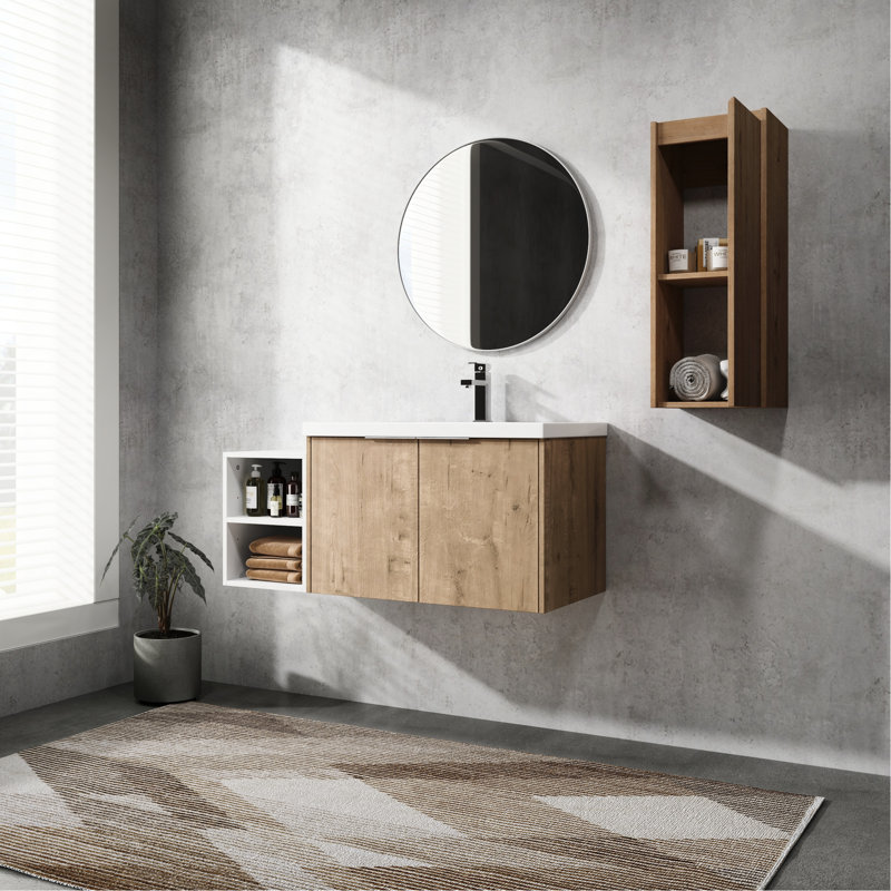Meuble-lavabo moderne de 42 po avec lavabo et armoire d'appoint 42 po, 43" W