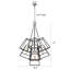 Lustre lanterne cage noire à 7 lumières Sevro