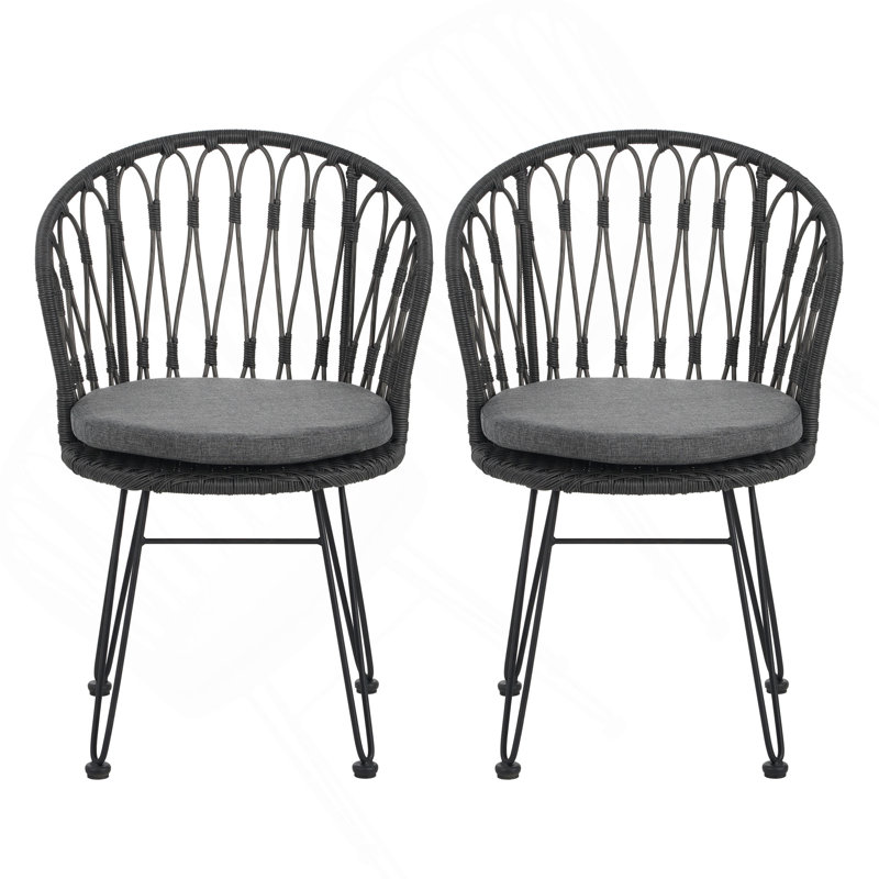 TAVON CHAIR, 2PCS avec 2 coussins, gris