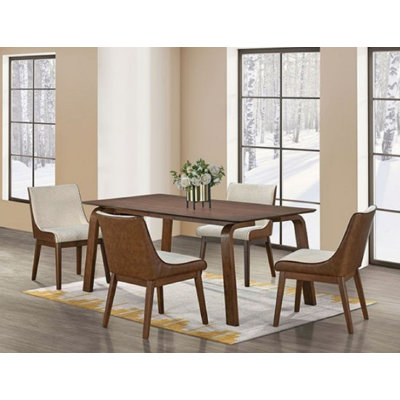 Ensemble de salle à manger de style moderne Mid-Century 5 pièces Karlijn