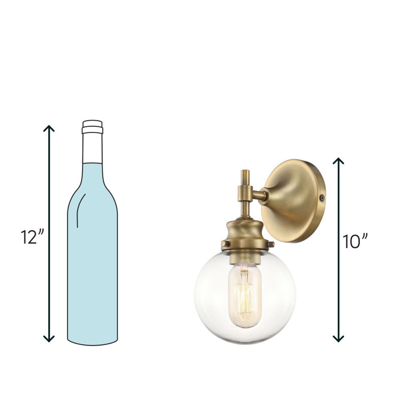 Aadvik Armed Sconce, Natural Brass