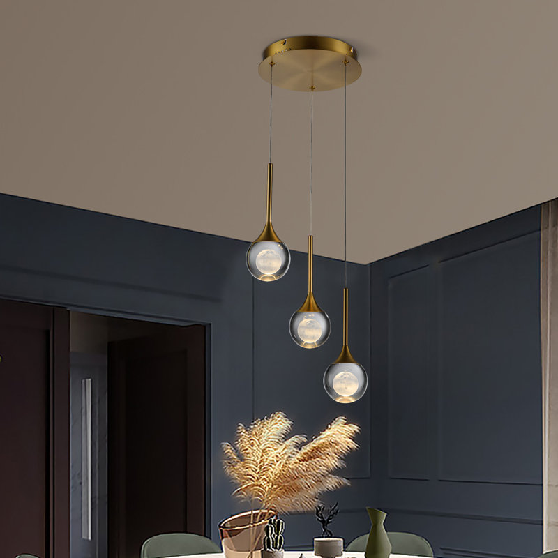 Altamuro 3 - Light LED Pendant, Brushed Brass