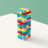 Classic Wooden Blocks Stacking Game with Colored Wood and Carrying Bag for Indoor and Outdoor Play for Adults, Kids, Boys and Girls by Hey! Play!