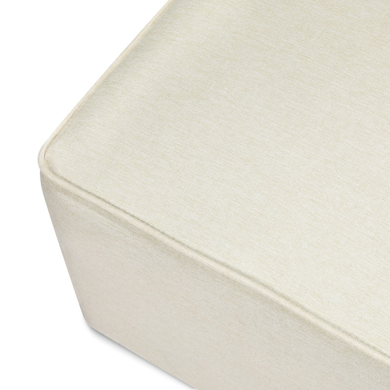 Universal 22" Square Standard Ottoman, Vanilla 100% Polyester