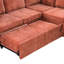 81,9 po, en forme de L, orange, lit modulaire, rangement dissimulé, tissu chenille coulissant, coussins douillets, conception ergonomique, espaces de vie multifonctionnels décoratifs en chenille douce, assemblage simple, espaces-137829956