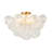 Malaijah 3-Light Water Rippled Glass Semi-Flush Mount