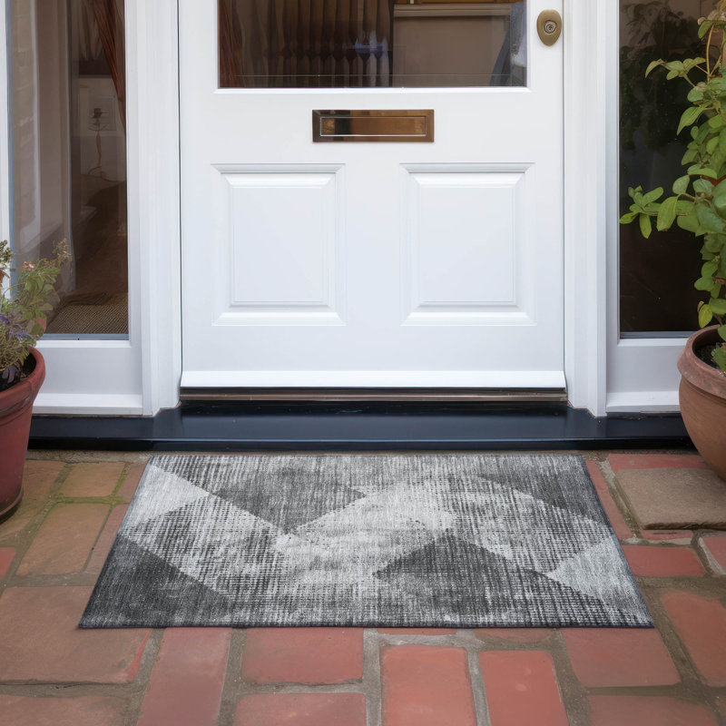  Tapis intérieur / extérieur lavable à la machine Chayden ACN1065, Rectangle 1 pi 8 po x 2 pi 6 po