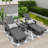 Joubert Outdoor Chaise Lounge with Table-89127291