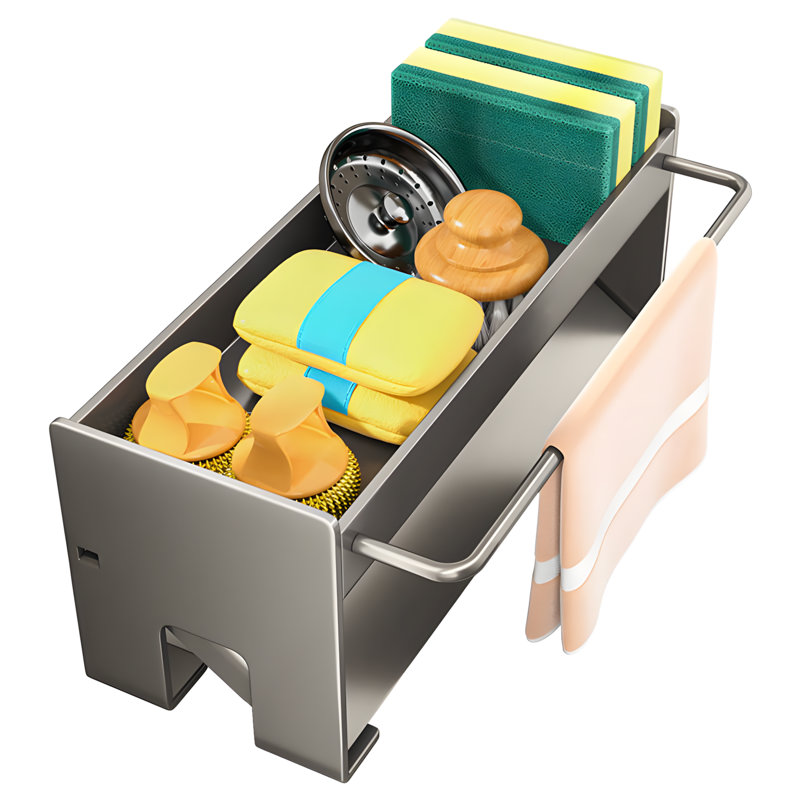 Support de rangement pour évier de cuisine - Support pour évier, support pour éponge et lave-vaisselle