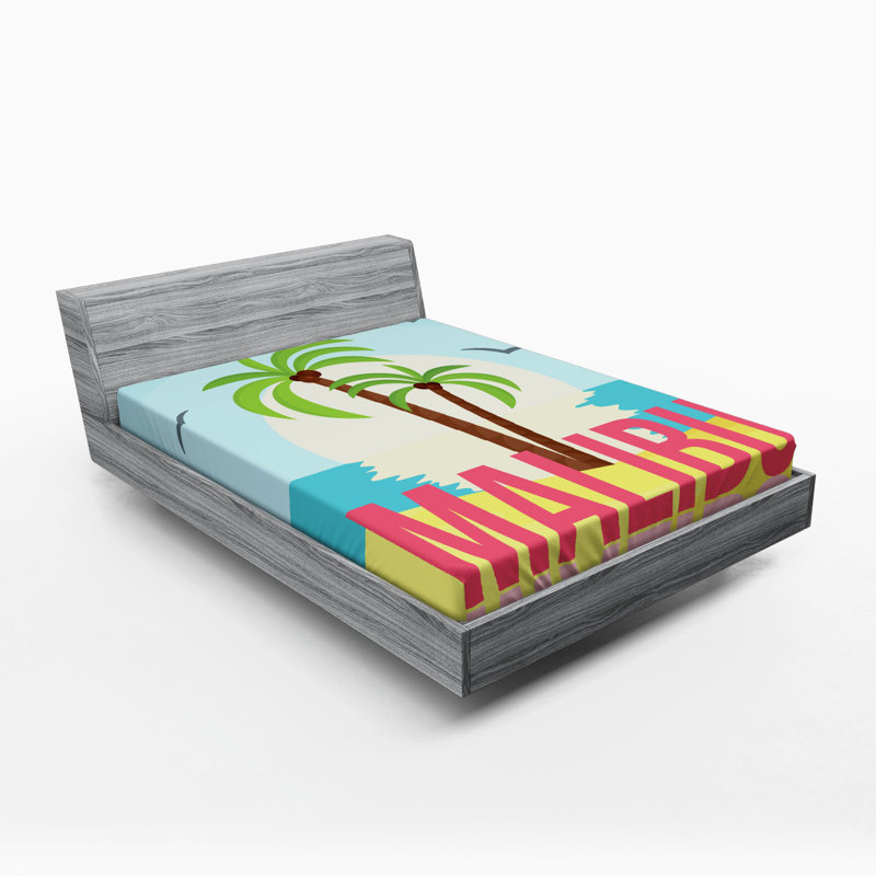 Beach Fitted Sheet, Queen Fitted Sheet