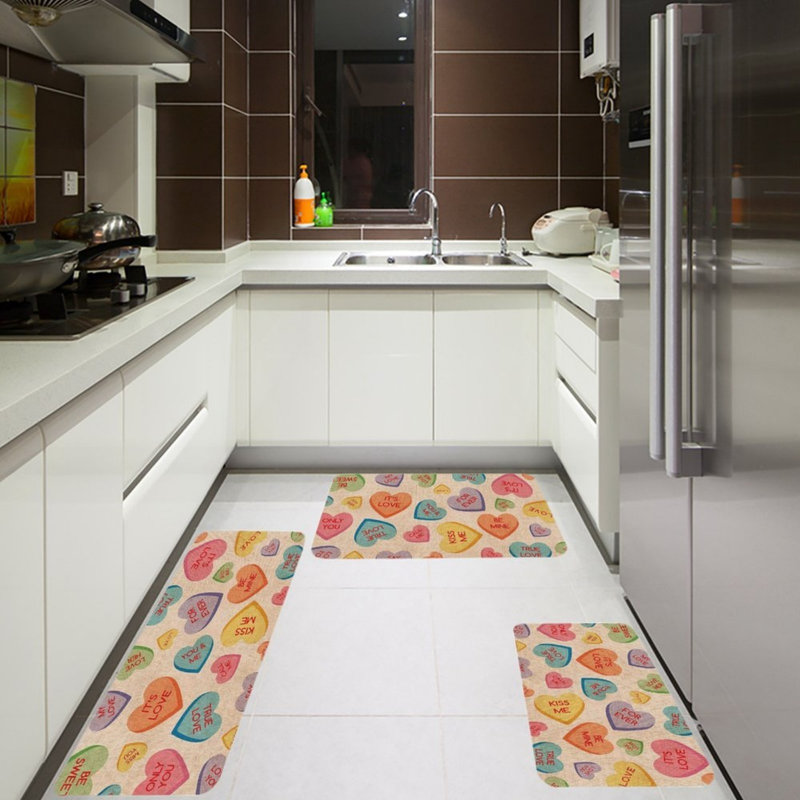 Tapis multicolore pour la cuisine et la chambre à coucher Valentine