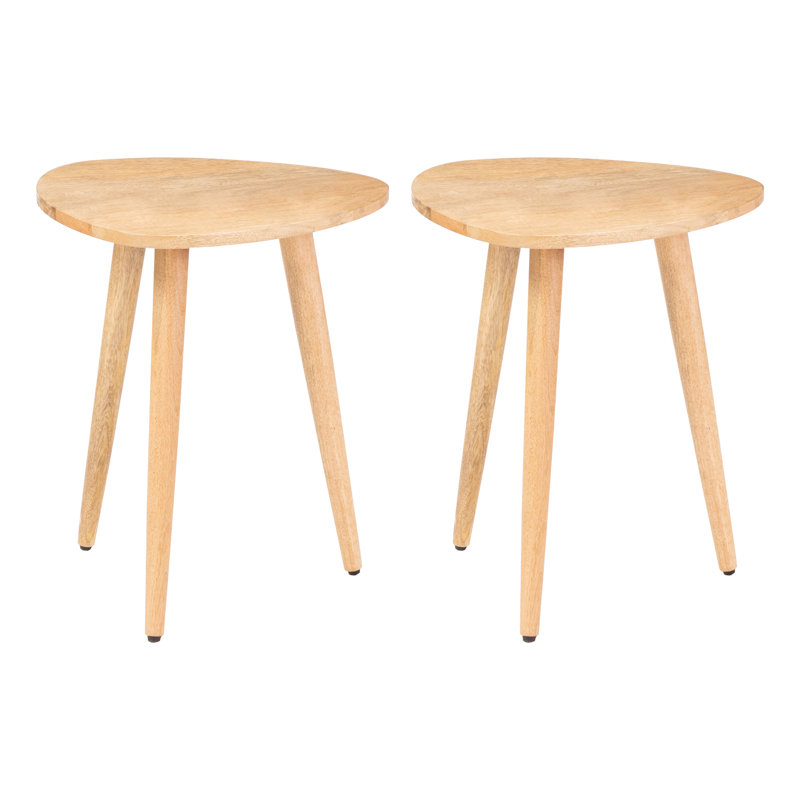 Axel Solid Wood End Tables, Natural, 18" H x 16" W x 16" D