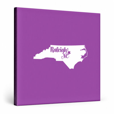 NC — North Carolina State Silhouette — Canvas Wall Art