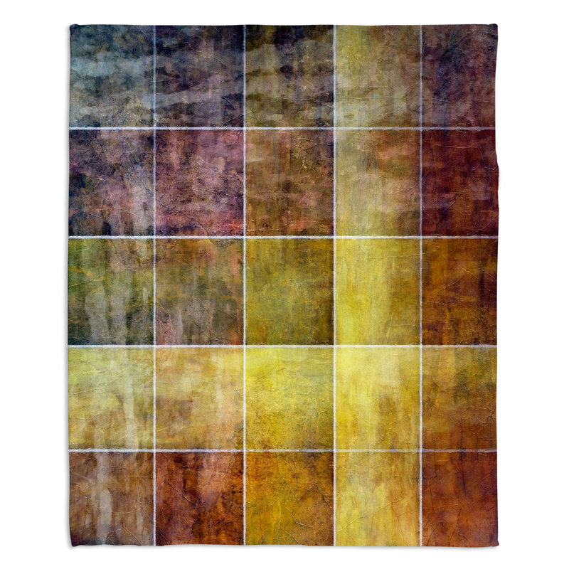 Couverture sherpa doux , 68 po x 80 po, Jaune