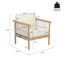 Fauteuil club en bois d'acacia-133604753