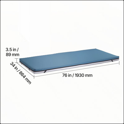 Hospital Medical Bed Mattress with 3.5-Inch Water-Resistant Non-Slip Foam for Comfortable Support and Even Pressure Distribution
