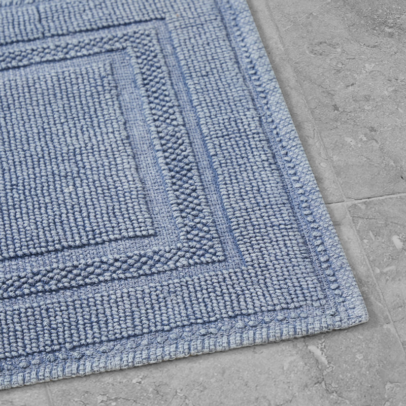 Bath Rug, Washed Blue, 17" W x 24" L