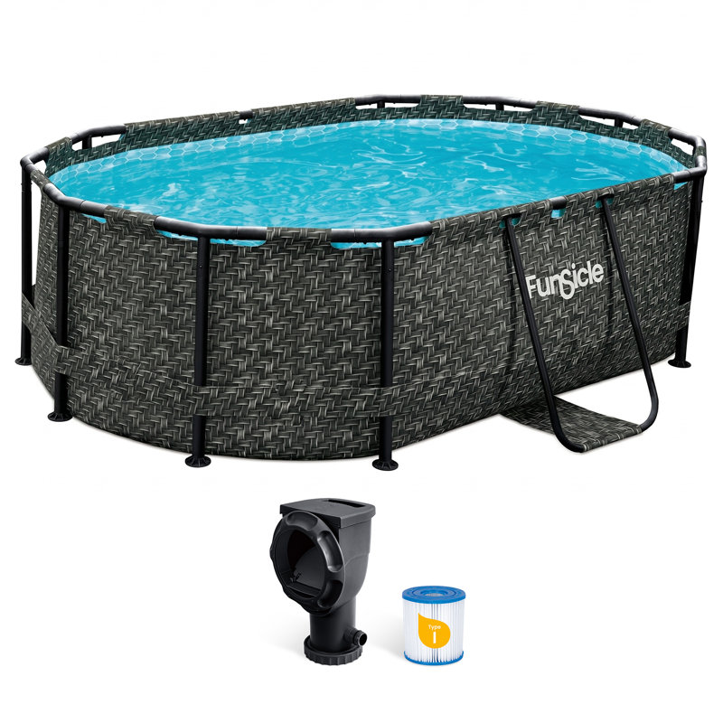Funsicle Plastic Frame Set Pool, SkimmerPlus Pump