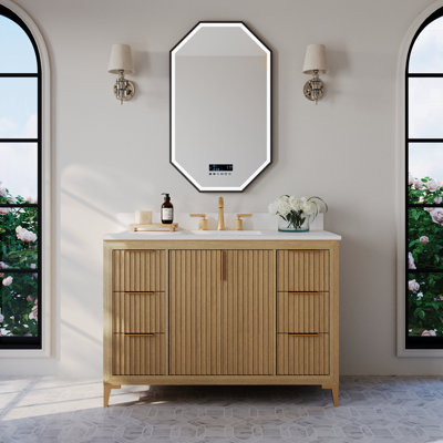 Turlington Freestanding Standard Bathroom Vanity with Top